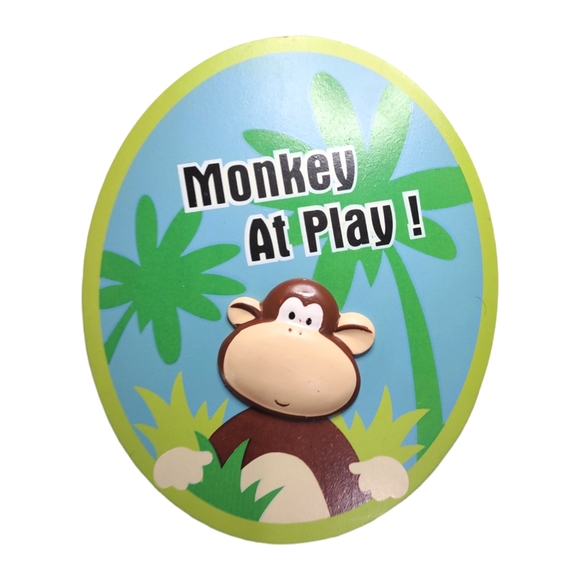 Kids Monkey Theme Coat Towel Hanger & Room Wall Decor Home Accent - Picture 8 of 12